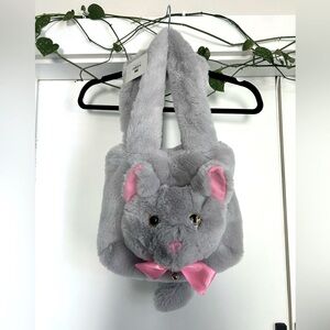 Dolls Kill Gray Cat Plush Bag